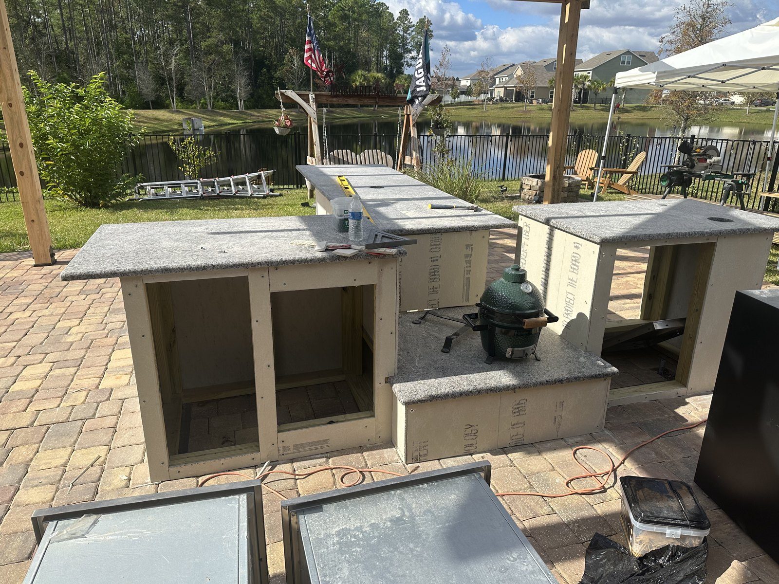 Outdoor Kitchen Build · Lake View